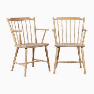 Set of Windsor Beech Armchairs in the style of Børge Mogensen, Denmark, 1970s