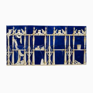 Piastrelle La Casa degli Efebi in ceramica di Giò Pontii, anni '80, set di 8