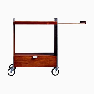 Bar or Serving Cart in Mahogany by George Nelson for Herman Miller, USA, 1950s