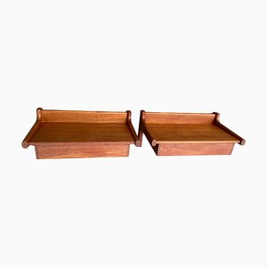 Teak Floating Nightstands by Kai Kristiansen, 1965, Set of 2