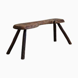 Swedish Primitive Wabi Sabi Bench in Pine, 1800s