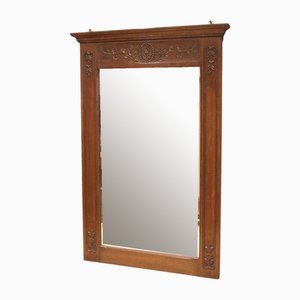 Large French Oak Wall Mirror, 1890s