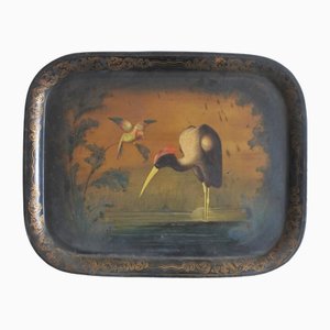 Large Victorian Painted Toleware Tray