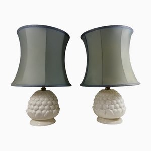 Lámparas de cerámica en forma de Pigna, Italia, años 60. Juego de 2