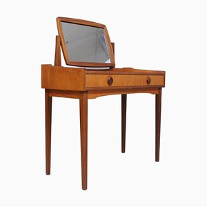 Mid-Century Teak Dressing Table with 2 Drawers, Denmark, 1960s