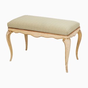 Petit Banc Style Baroque du 20ème Siècle avec Pieds Courbés