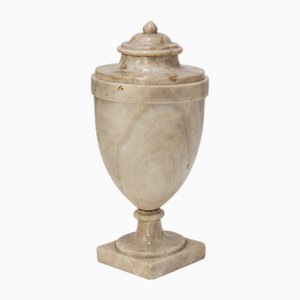 Vase à Couvercle en Albâtre Début 19ème Siècle