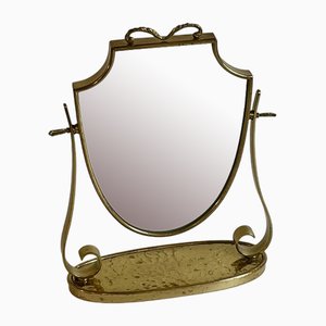 Brass Mirror attributed to Gio Ponti, 1940s
