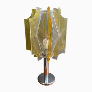 Yellow and White Table Lamp attributed to Paul Secon, 1960s