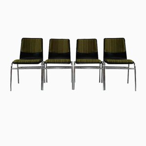 Mid-Century Stacking Chairs, Set of 4