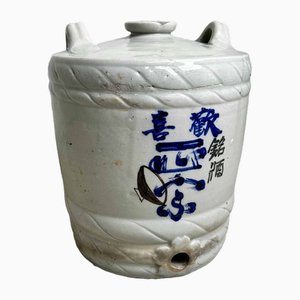 Porcelain Sake Barrel, Japan, 1920s