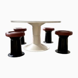 Tabourets Mid-Century par Yrjö Kukkapuro pour Haimi, Finlande, 1960s, Set de 4