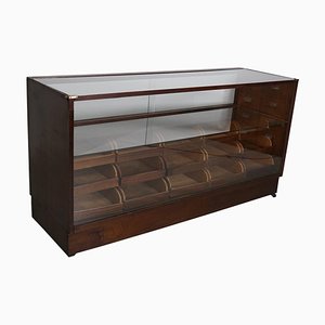 British Haberdashery Cabinet or Shop Counter in Mahogany, 1940s