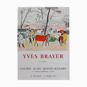 Poster della mostra vintage di Yves Brayer per Galerie Alain Moyon-Avenard, Francia, 1975