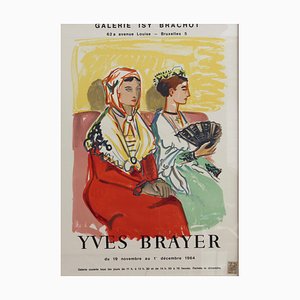 Affiche d'Exposition Vintage par Yves Brayer pour Galerie Isy Brachot Brussels, 1964