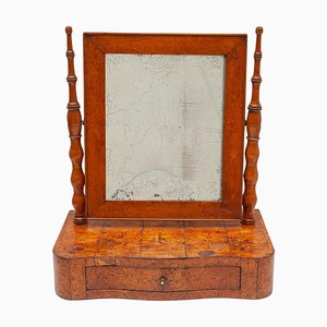 Miroir Biedermeier 19ème Siècle en Ronce de Bois, Allemagne, 1870s