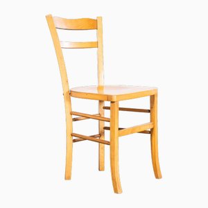 Sedie da pranzo bionde semplici da fattoria attribuite a Marcel Breuer per Luterma, Francia, anni '50, set di 11