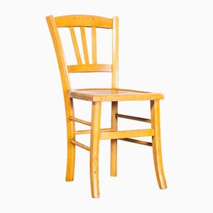 Silla de comedor francesa estándar rubia, años 50