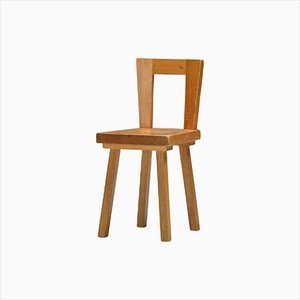 Silla de comedor de Charlotte Perriand para Les Arcs, France, años 60