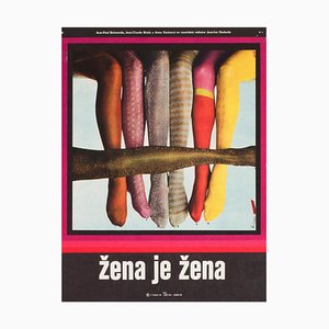 Czech A Woman Is a Woman A3 Film Poster by Josef Vyletal, 1968