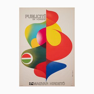 Affiche Publicitaire par Simonyi Emoke & Jozsef Pechenke, Hongrie, 1968