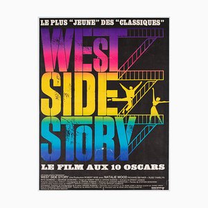 French Moyenne Film Movie West Side Story Poster, 1970s