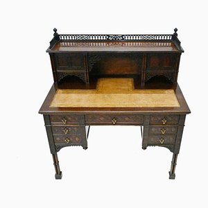 Chippendale Schreibtisch aus Mahagoni von Edwards & Roberts, 1890er