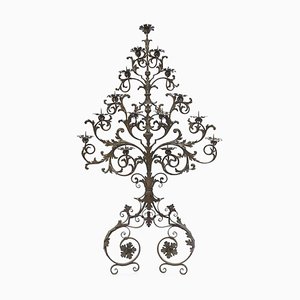 Large Candleholder in Wrought Iron, 1700s