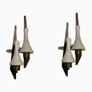 Large Bronze Sconces from Stilnovo, 1950s, Set of 2