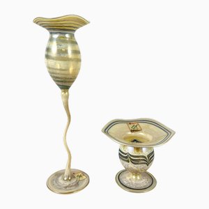 Mid-Century Modern Murano Glass Vases from Joska Studio, Germany, Set of 2