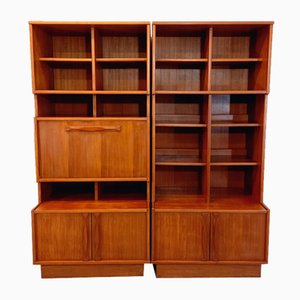 Vintage Teak Scandinavian Double Library from the 60s, 1960s