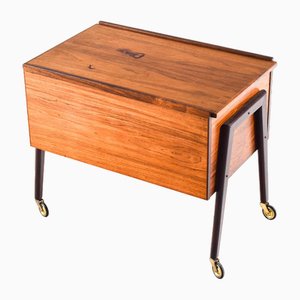 Sewing Table in Rosewood with Sliding Top, 1960s