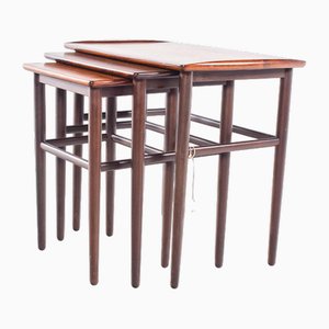 Danish Nesting Tables in Rosewood, 1960s, Set of 3