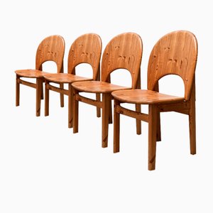 Dänische Mid-Century Stühle aus Kiefernholz von Niels Koefoed für Glostrup, 1960er, 4er Set