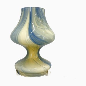Lámpara de mesa de vidrio, Checoslovaquia, años 70