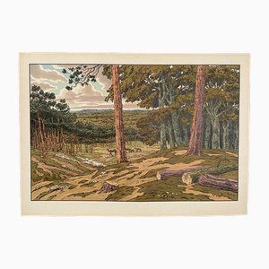 Henri Rivière, Aspekte der Natur: La Forêt, Lithographie, gerahmt