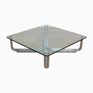 Low Coffee Table in Crystal by Gianfranco Frattini for Cassina, 1960