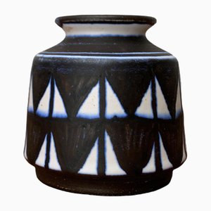 Petit Vase Studio en Poterie Mid-Century par Werner et Annemarie Schmidt-Tummeley pour Juist Keramik, Allemagne, 1960s