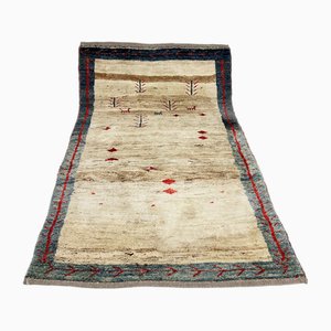Vintage Hand Knotted Wool Gabbeh Rug, 1950s