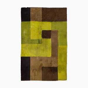 Grüner Space Age Cubes Teppich, 1970er