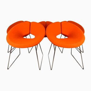 Orange Little Apollo Chairs by Patrick Norguet for Artifort, 2002, Set of 5
