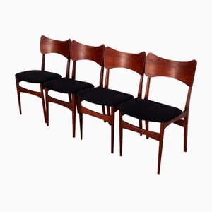 Sedie in teak, Danimarca, anni '60, set di 3