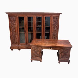 Early 20th Century Oak Cabinet, Germany, 1920s, Set of 2