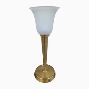 Lampada da tavolo in ottone di J Perzel, XX secolo