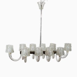 Grand Lustre en Verre Murano par Barovier and Toso, 1980s