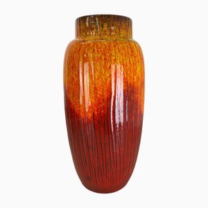 Large Pottery Fat Lava Supercolor Floor Vase attributed to Scheurich, 1970s