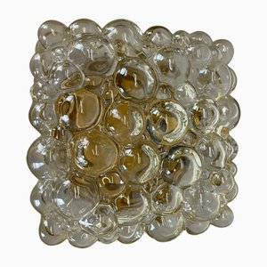 Amber Bubble Glass Wall Light attributed to Helena Tynell for Glashütte Limburg, 1960s