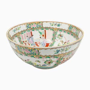 Cuenco Famille chino vintage grande de cerámica, años 40