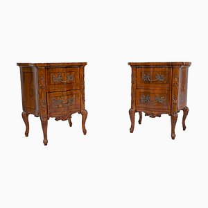 Chippedal Bedside Tables in Wood, 1970s, Set of 2