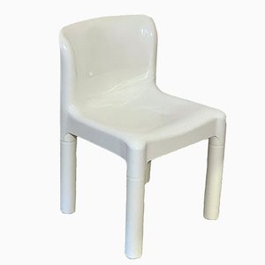 Italienischer Space Age Modell 4875 Stuhl in Weiß von Carlo Bartoli für Kartell, 1970er
